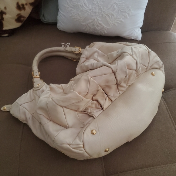 💯 Miu Miu Large Chevron Leather Bag - Picture 12 of 16